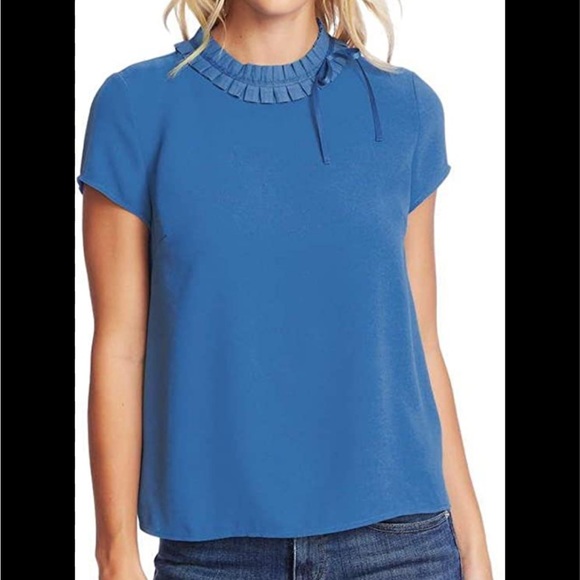 CeCe Pleated Collar Blouse NWT - Picture 8 of 9